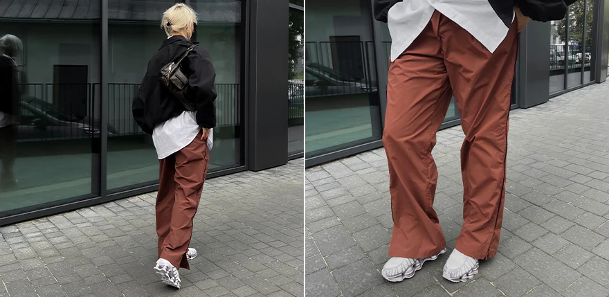 Trend na hnědé kalhoty