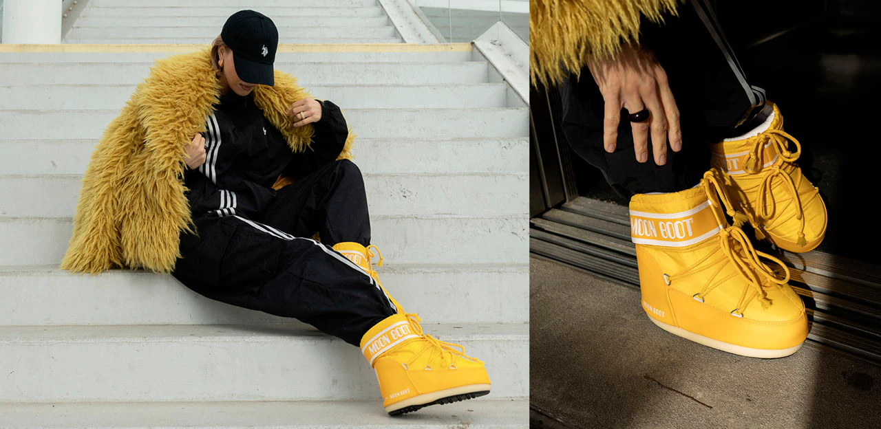 stylizace s Moon Boots v hlavní roli